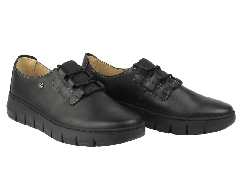Pohodlné dámské kožené boty - HELIOS Comfort 434, černé