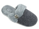 Teplé dámské pantofle - American Club SL06/23 šedé