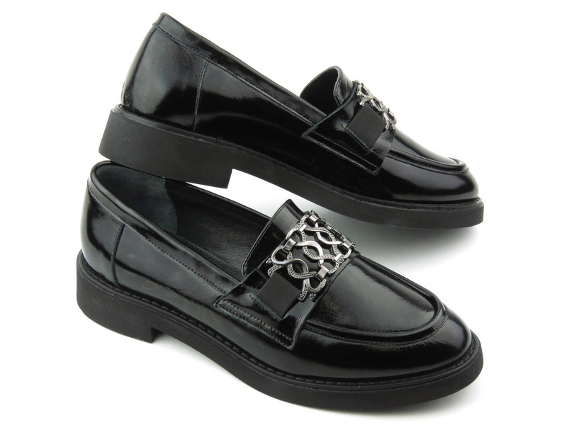 Dámské mokasíny se zdobením - VENEZIA 0411904652, černé