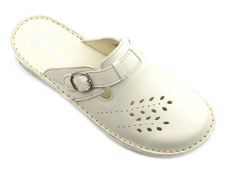 Dámské žabky s nastavitelným páskem - Helios Komfort 264, krémové