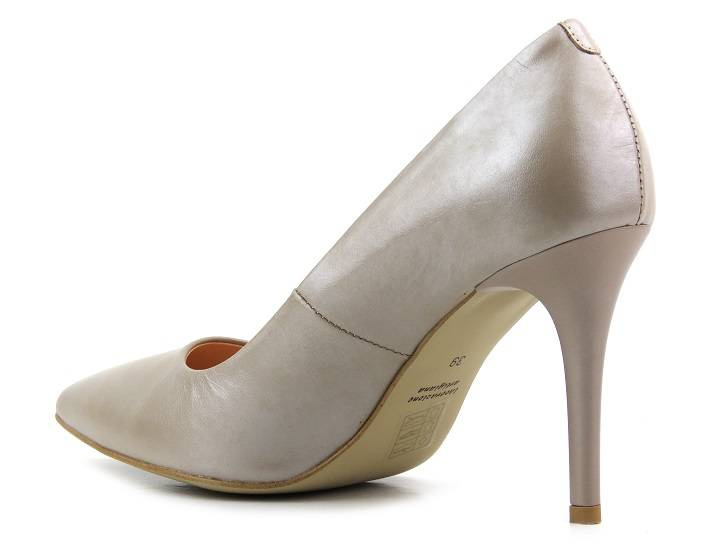 Elegantní vysoké podpatky se špičatou špičkou - UNCOME 30001, béžová