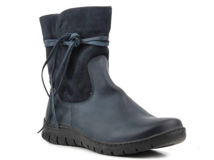 Dámské kotníkové boty s vyšším svrškem - HELIOS 558, tmavě modrá