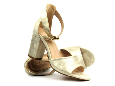 Elegantní dámské sandály na jehlovém podpatku - Evento 23SD35-5578, zlaté