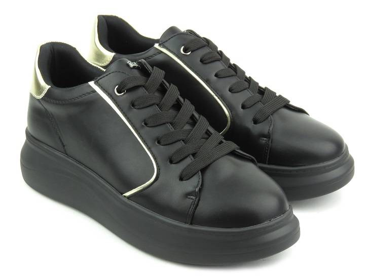 Černé dámské tenisky na platformě - INBLU IN001294