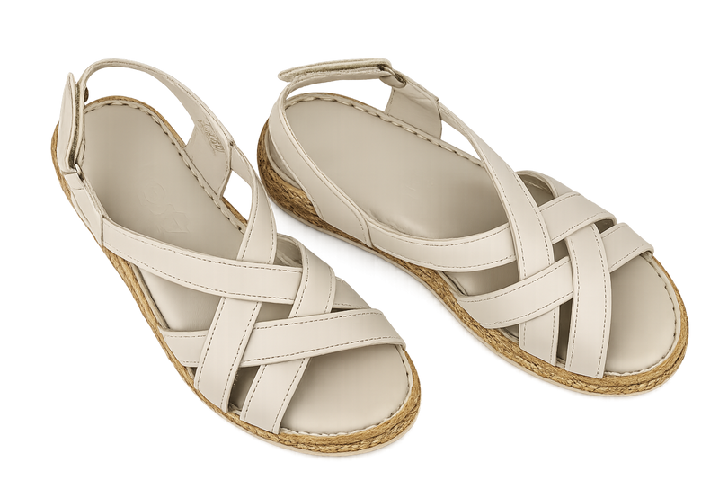 Dámské kožené sandály Nika Comfort 0162-08, šedé