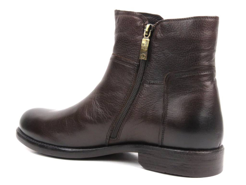 Pánské kotníkové boty na dva zipy - JOHN DOUBARE 162B-01D32R, hnědé