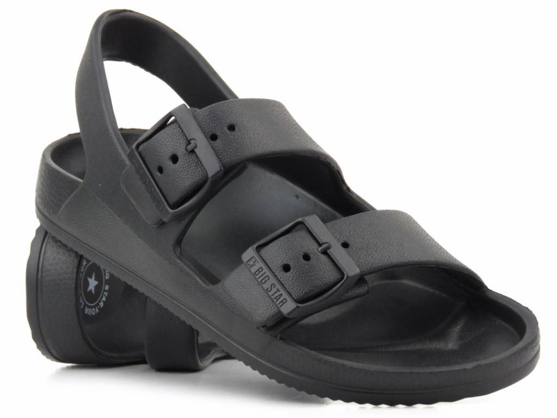 Lehké dámské pěnové sandály s přezkami - Big Star LL274745, černé