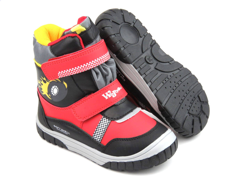 Dětské softshellové sněhule - WOJTYŁKO 23031, červené