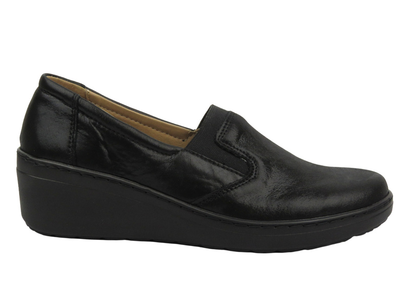 Pohodlná dámská polobotka na platformě - HELIOS Comfort 349S, černá 4