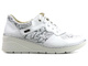 Dámské tenisky se zipem a šněrováním - Helios Komfort 347, stříbrné 2