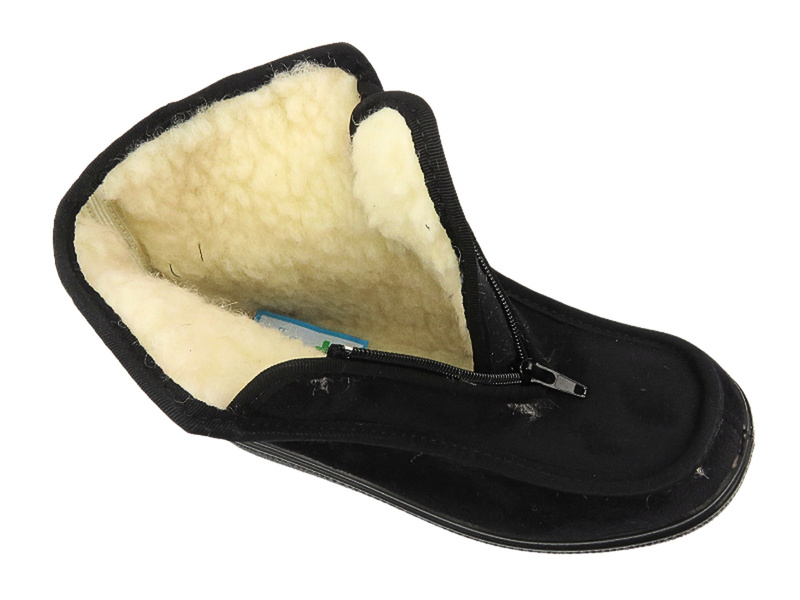 Vysoké, teplé zimní pantofle - BEFADO Dr Orto 996D013, černé