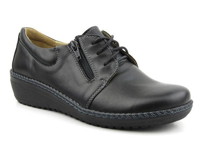 Dámská šněrovací obuv - Helios Komfort 328, černá