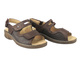 Dámské kožené sandály - HELIOS Comfort 172 tmavě hnědé