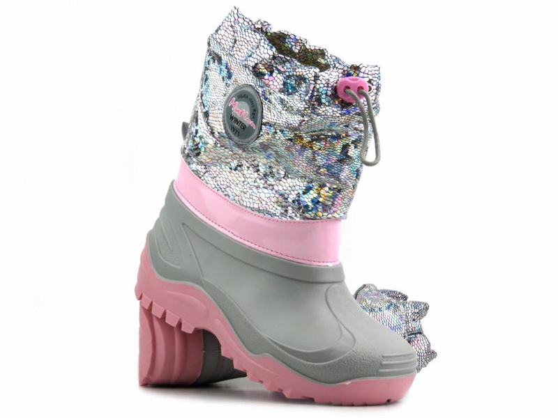 Teplé dětské sněhule s lesklými šupinami - Ren But Muflon 32-468