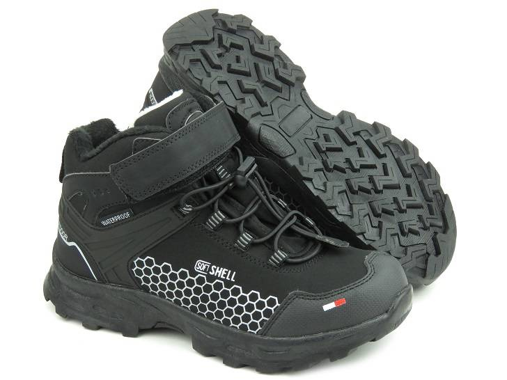 Dětské sněhule se softshellem a tripletexem - AMERICAN CLUB HL 25/22, černé