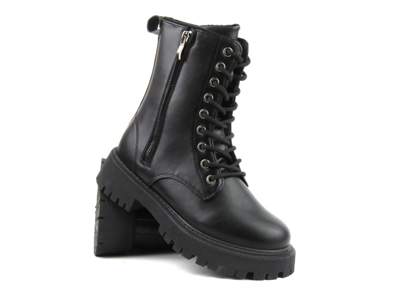 Zateplené kozačky, dámské kozačky - NOVINKY 22BT26-5013, černé