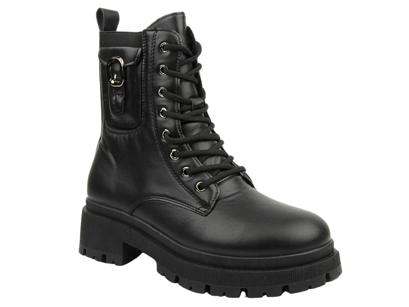 Zateplené kozačky, dámské kozačky - NOVINKY 22BT26-5013, černé