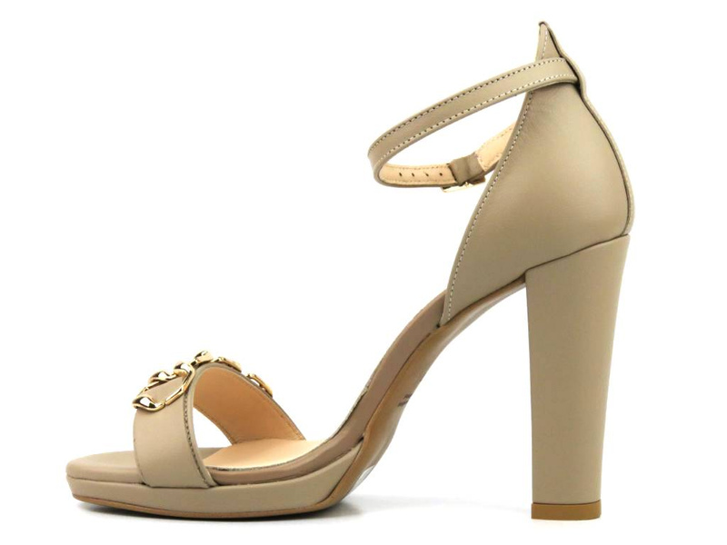 Dámské sandály na vysokém podpatku - Uncome 36302, béžové