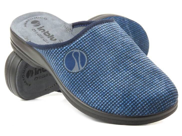 Pánské pantofle s měkkou stélkou - INBLU ALCE, tmavě modrá