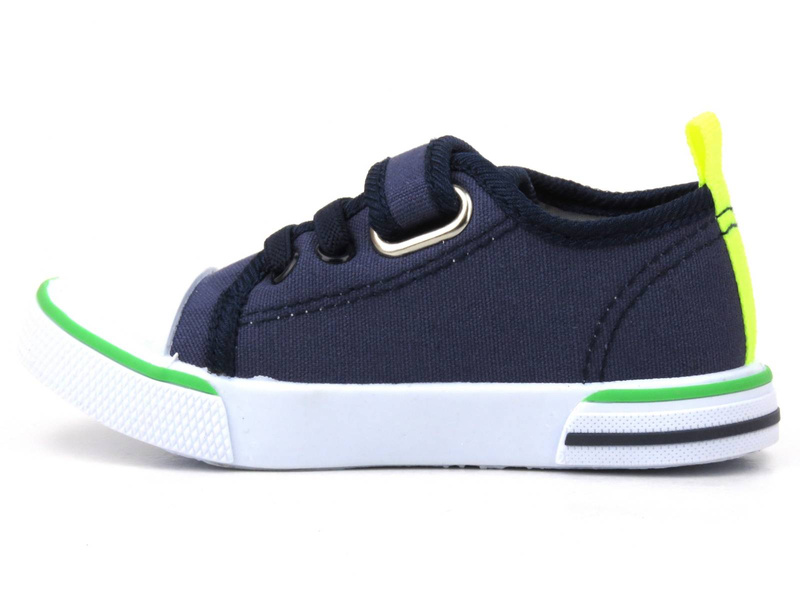 Dětské tenisky se závodním autem - American Club TEN 104/23, tmavě modrá