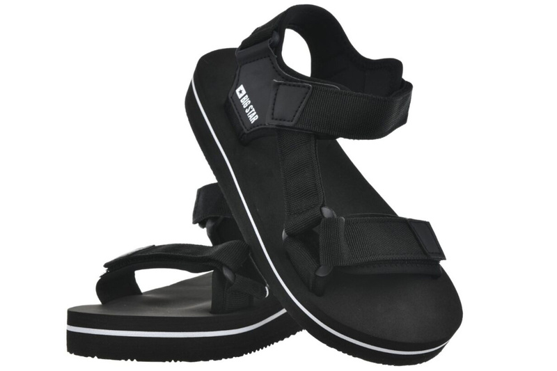 Sportovní sandály na suchý zip - Big Star NN274A532, černé