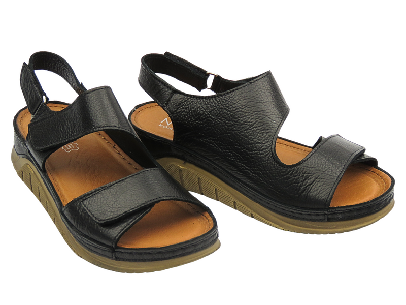 Kožené dámské sandály Cambell 25-00659, zlaté