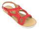 Pohodlné dámské sandály s krouceným svrškem - HELIOS Komfort 283, červené