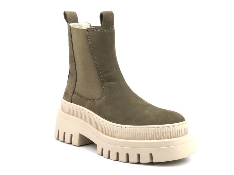 Dámské pracovní boty se silnou podrážkou, Tamaris 1-25494-41, tmavě béžová