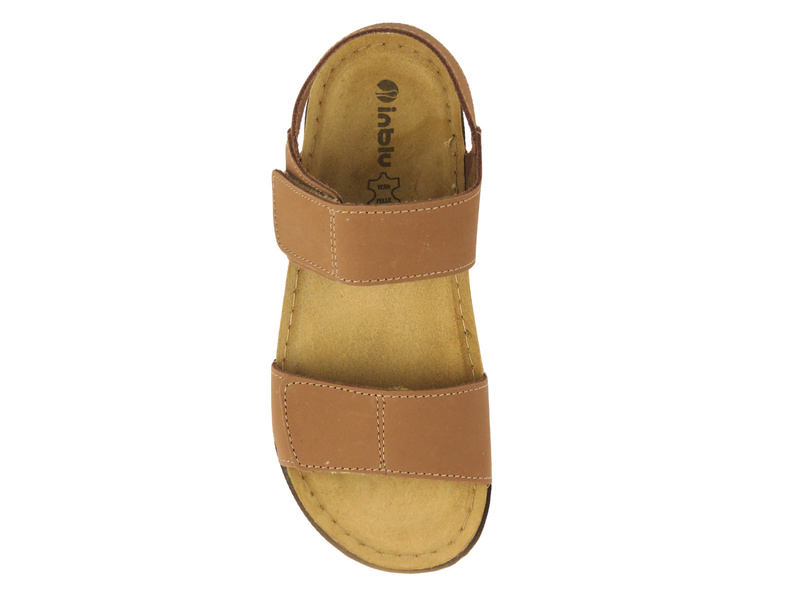 Pohodlné dámské sandály z přírodní kůže Inblu AA-1KU camel