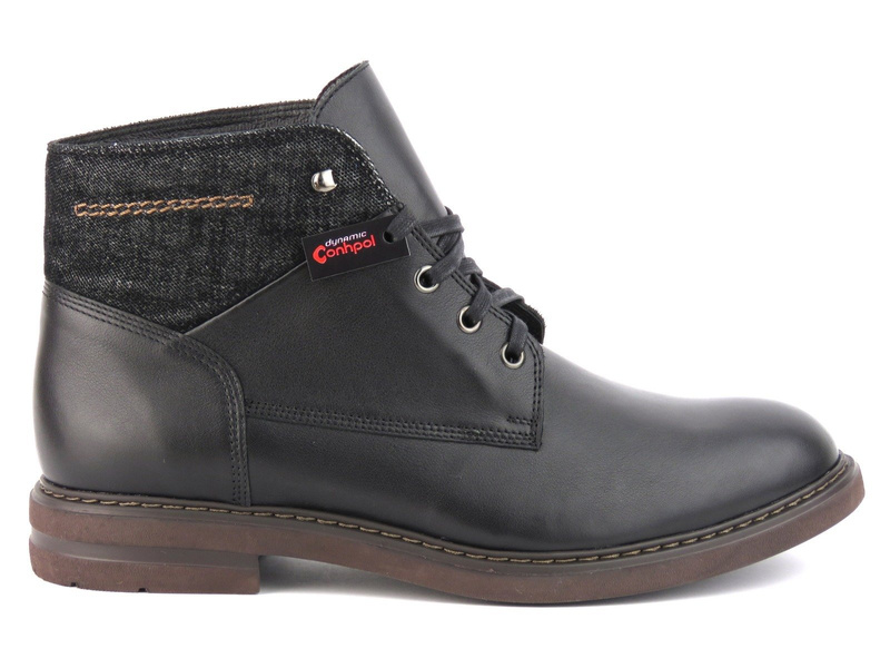 Pánské kožené zimní boty Conhpol Dynamic 1638 černé