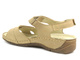 Pohodlné dámské kožené sandály - HELIOS Komfort 106, zlaté