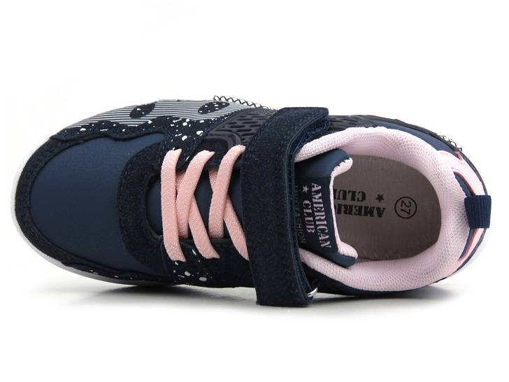 Dětská sportovní obuv, tenisky American Club BS 06/22 10/22, tmavě modrá