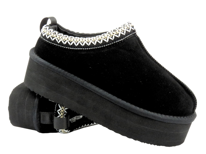 Venezia Dámské pantofle S006SUBLOBK030 Černé nazouvací pantofle