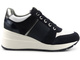 Dámské bílé tenisky na klínku - Geox Respira D158LA, tmavě modrá