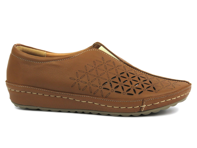 Pohodlná dámská polobotka - Kampa 123/7, hnědá