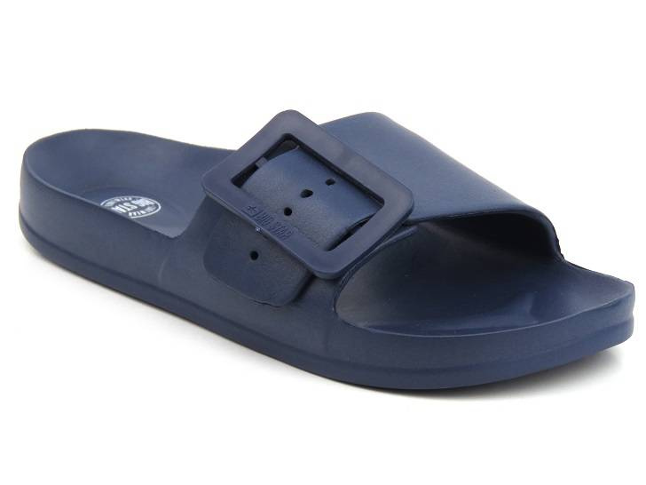 Dámské gumové žabky s přezkou - Big Star FF274A388, tmavě modrá