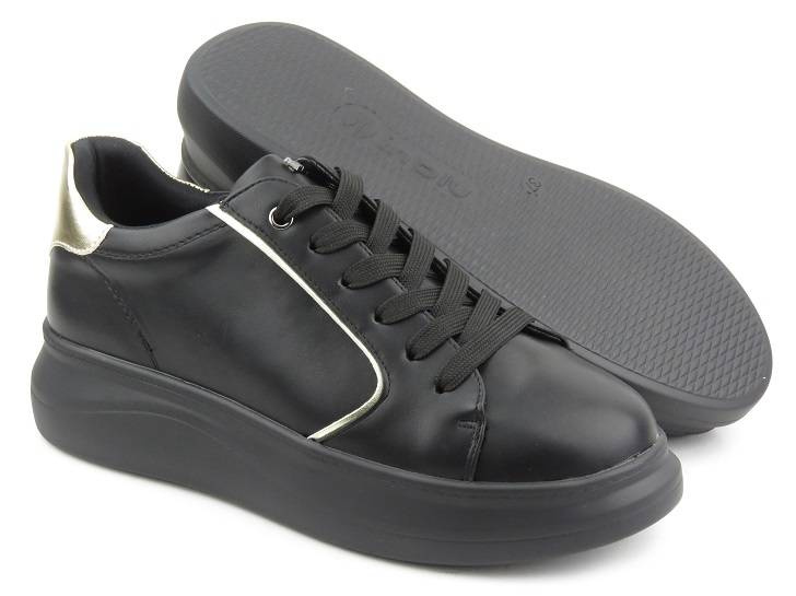 Černé dámské tenisky na platformě - INBLU IN001294