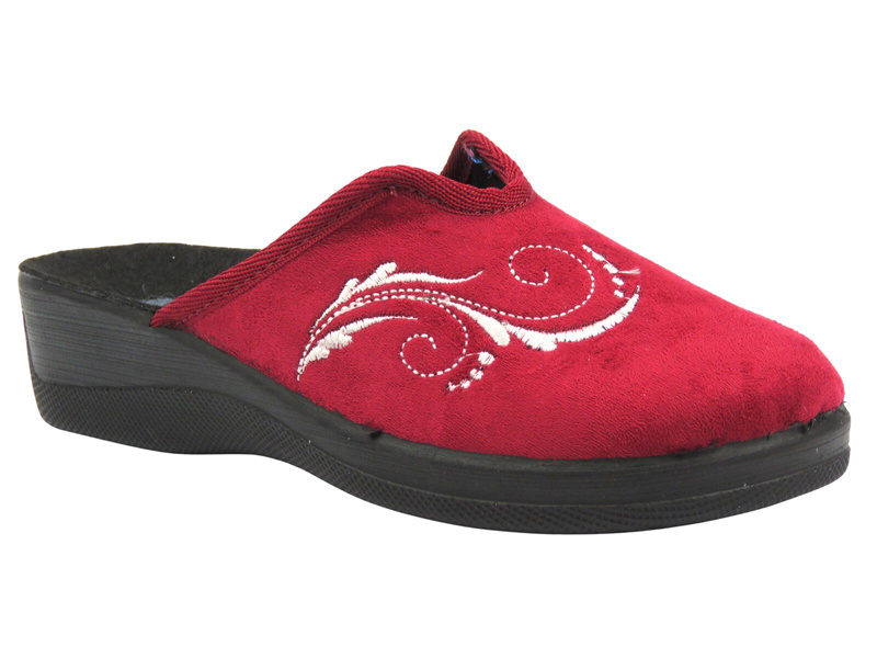 Měkké dámské domácí pantofle - INBLU ES-3F, vínové