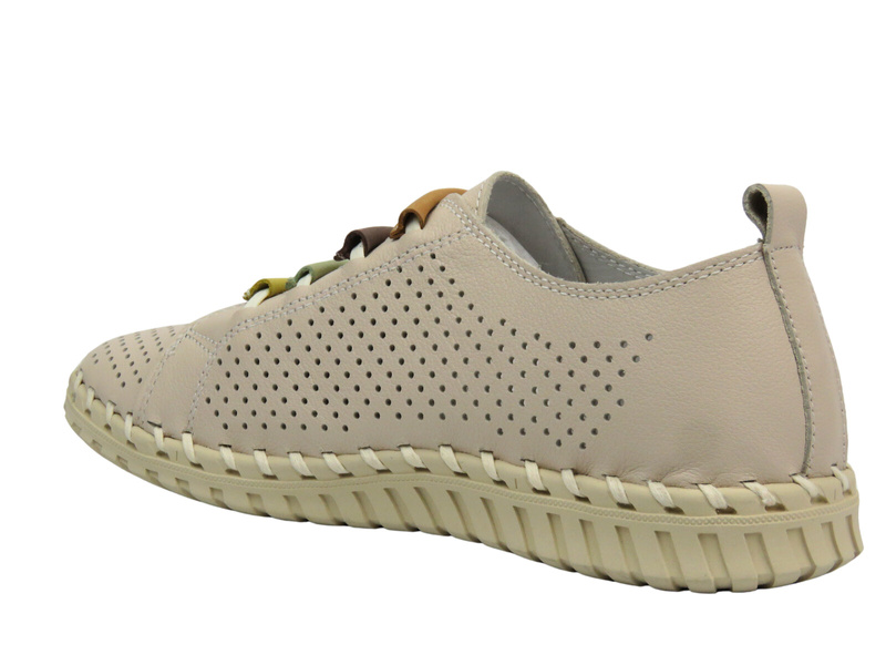 Dámské kožené polobotky - Nika Komfort H-260, béžová