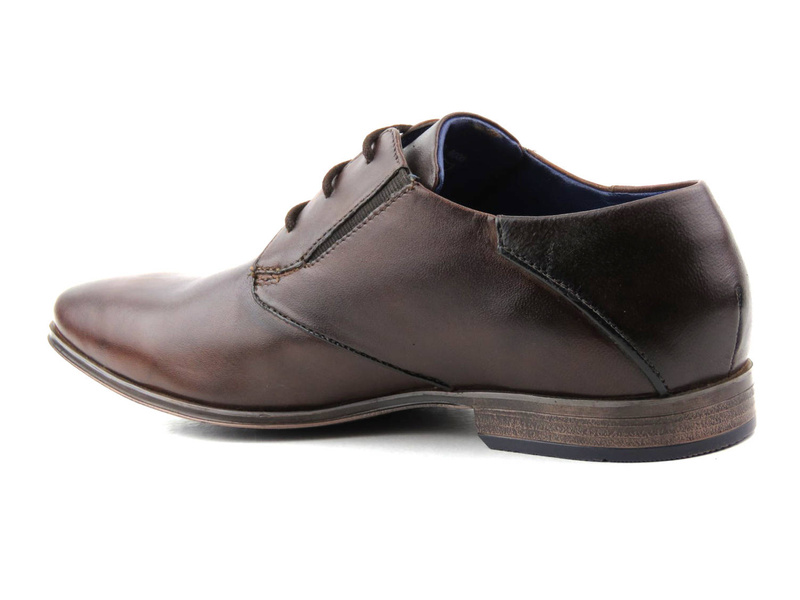 Elegantní pánské boty z přírodní kůže - BUGATTI 312-A311E-4100, hnědá