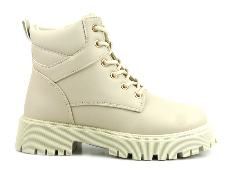 Teplé kozačky, dámské kozačky NEWS 23BT26-6533, béžové