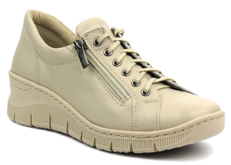 Dámské kožené boty - Waldi 1236, béžová