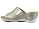 Pohodlné dámské pantofle bez špičky - Berkemann Candela 01750, stříbrné