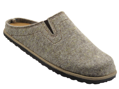 Teplé pánské pantofle s vyjímatelnou koženou stélkou – INBLU 155M025, hnědé