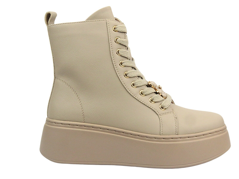 Dámské kotníkové boty na platformě - CheBello 4294, černé