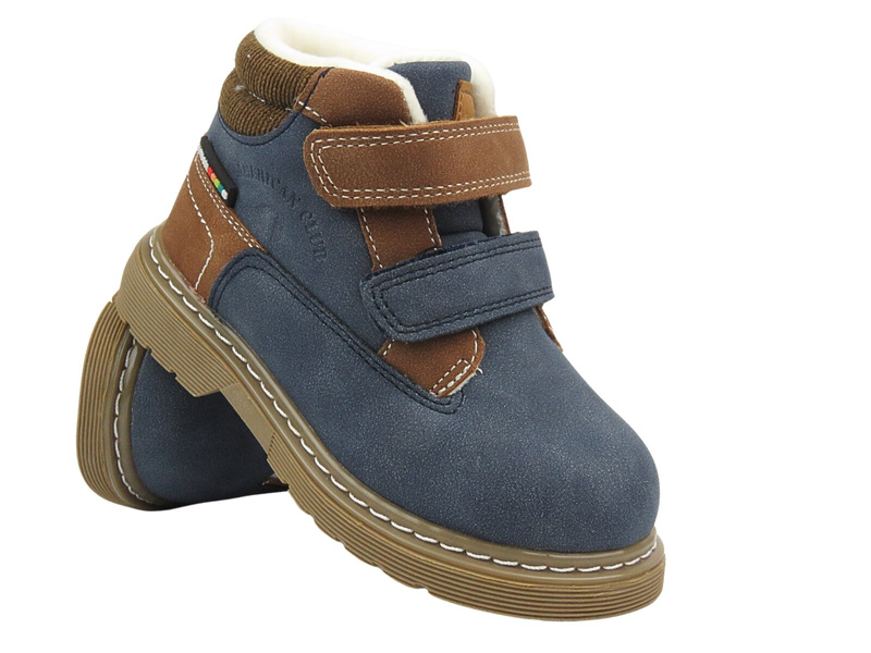 American Club ES 144/23 Navy Blue Dětské boty na suchý zip
