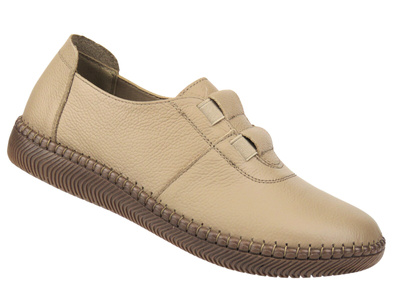 Pohodlné dámské polobotky Potocki 26-15315 v khaki barvě