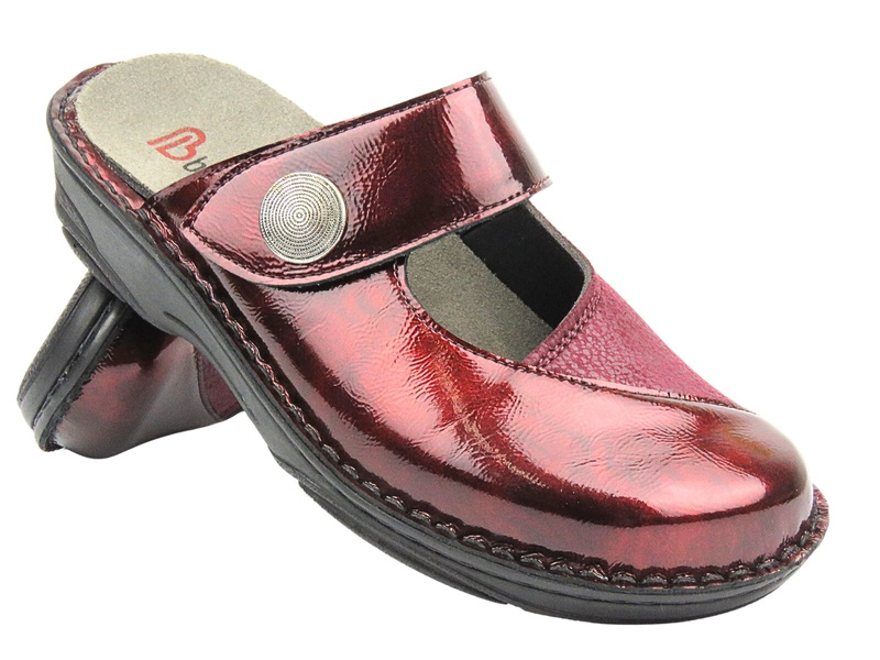 Pohodlné žabky Dámské dřeváky BERKEMANN Heliane 03457-267 Maroon Slip-on
