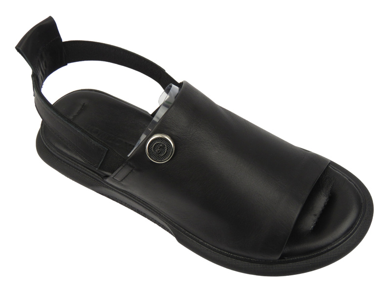Elegantní dámské sandály z přírodní kůže - Bombonella 501.24309-1, černá