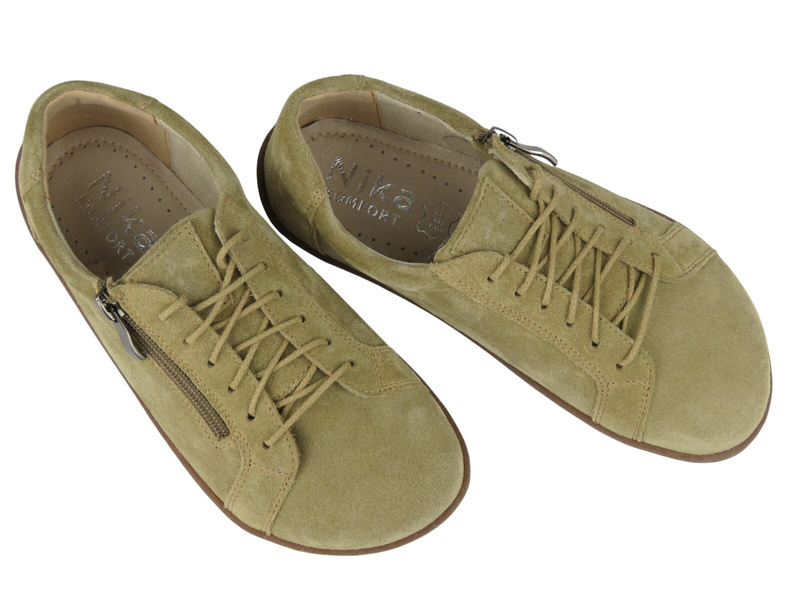 Barefoot kožené dámské polobotky Nika Komfort 1430, sahara